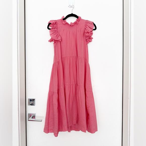 Sea New York Hattie Pink Ruffle Mini Dress - Picture 2 of 6